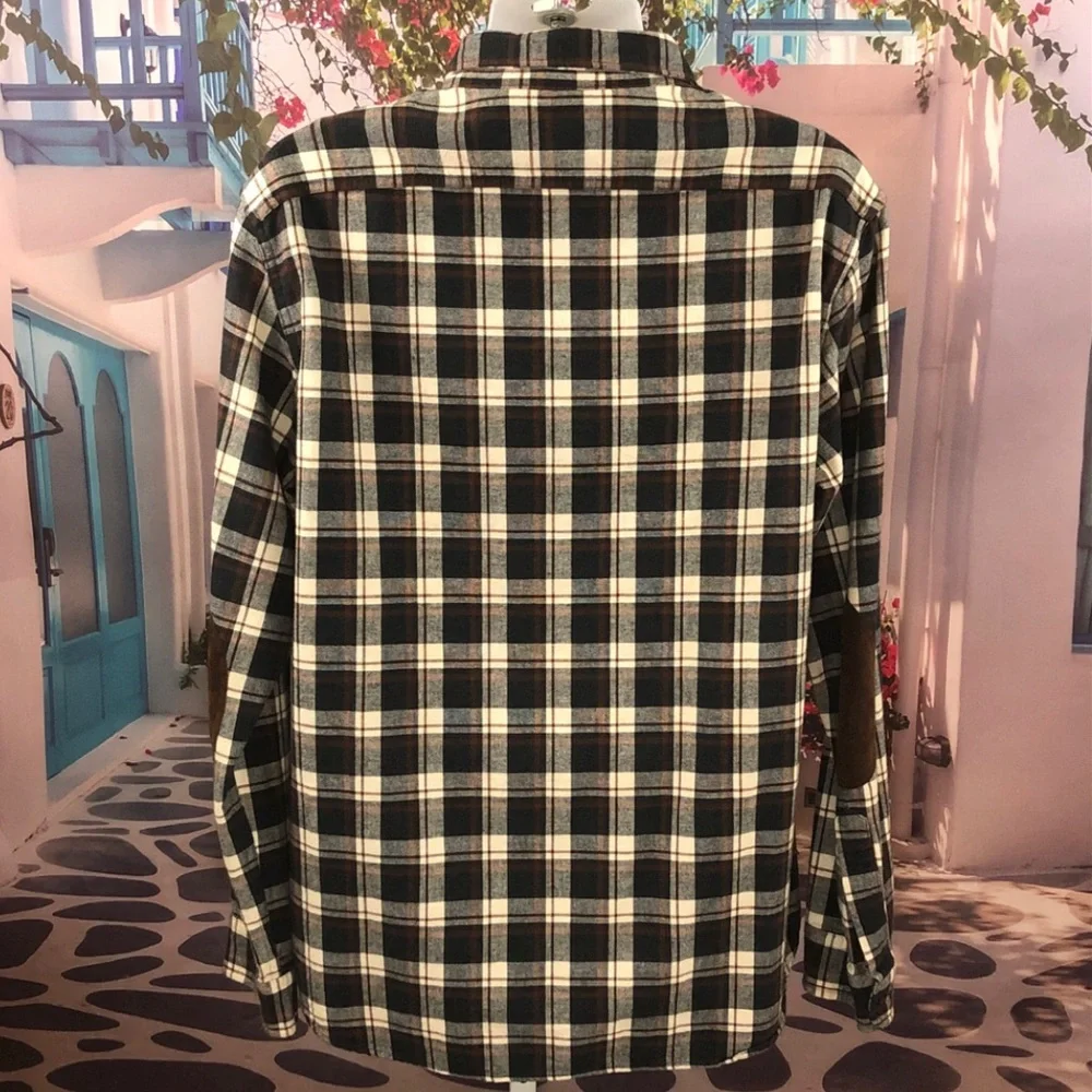 J. Crew Brown and Black Plaid Button Up Shirt